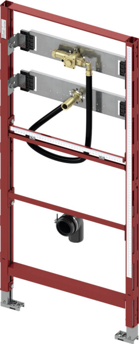 JEU DE MONTAGE URINOIR POUR PLAQUE DE COMMANDE MECANIQUE AVEC PIEDS