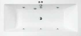 BAIGNOIRE ENCASTRABLE CUBE HYDROMASSANTE CONFORT 1900x1200