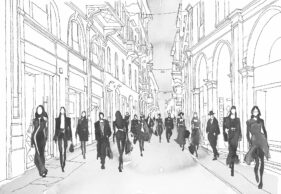 MARCO FONTANA: VIA DELLA SPIGA BLACK AND WHITE