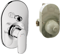 MITIGEUR DOUCHE VERNIS BLEND ENCASTRABLE 2 VOIES AVEC CORPS D'ENCASTREMENT