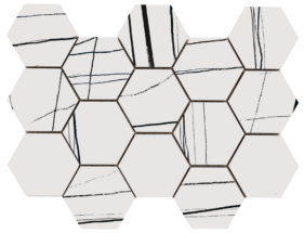 SAHARA HEXAGONE AMPLE BLANC 32.5x22.5