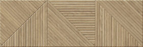 GEOMETRIC OAK MURAL 40x120
