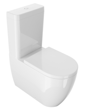 CUVETTE A POSER ARC AVEC RESERVOIR ET ABATTANT AMORTISSABLE